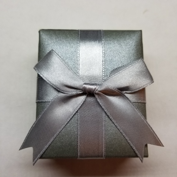 Sterling Silver Round Black Sapphire halo earrings - Picture 3 of 7